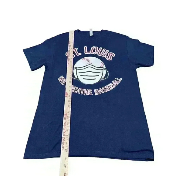 JERZEES St. Louis Cardinal Baseball "We Breath Baseball" T-Shirt SIZE-MEDIUM - Picture 7 of 7